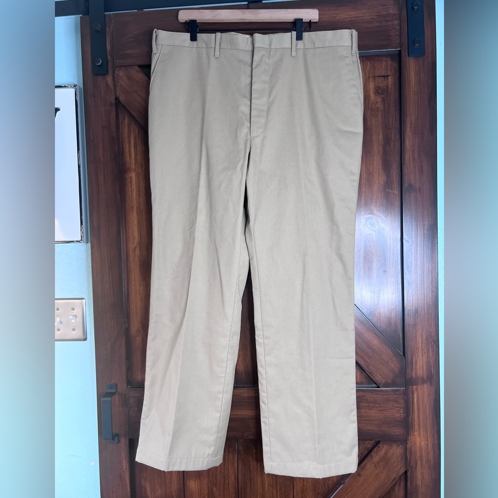Vintage Woolrich Flannel Lined Tan Khaki Pants Men's 42‎ x 31